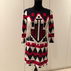 Tibi colorful print 3/4 sleeves soft dress. Sz XS